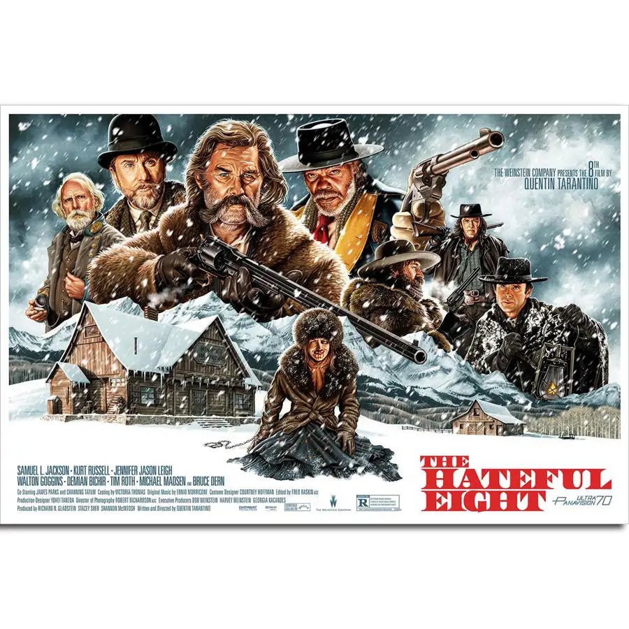 

S86 Quentin Tarantino The Hateful Eight Classic Movie Wall Art Painting Print On Silk Canvas Poster Home Decoration