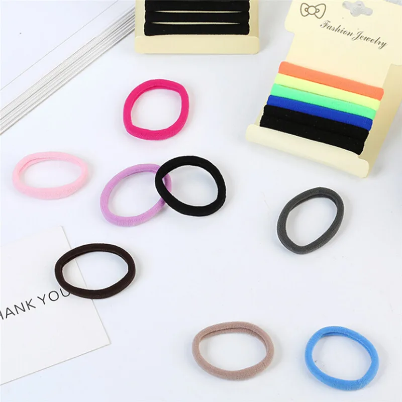8PCS/LOT Women Girls Hair Band Ties Hair Accessories Girls Hairwear Colorful Elastic Rope Ring Hairband Ponytail Holder 5.5 CM