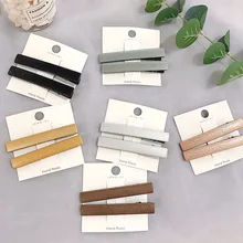 2 шт. искусственная кожа пластик шпильки зажимы для волос Утконос пара клип большой Liu Приморский Клип Ретро стиль Европа и большой карты G0429