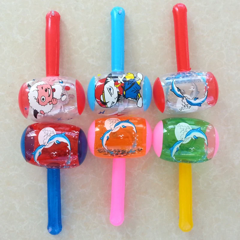 

free shipping 20pcs/lot Cartoon Inflatable Hammer Children Stick With Bell Gifts Hammer Not wounding Inflatable Toys Kid toys