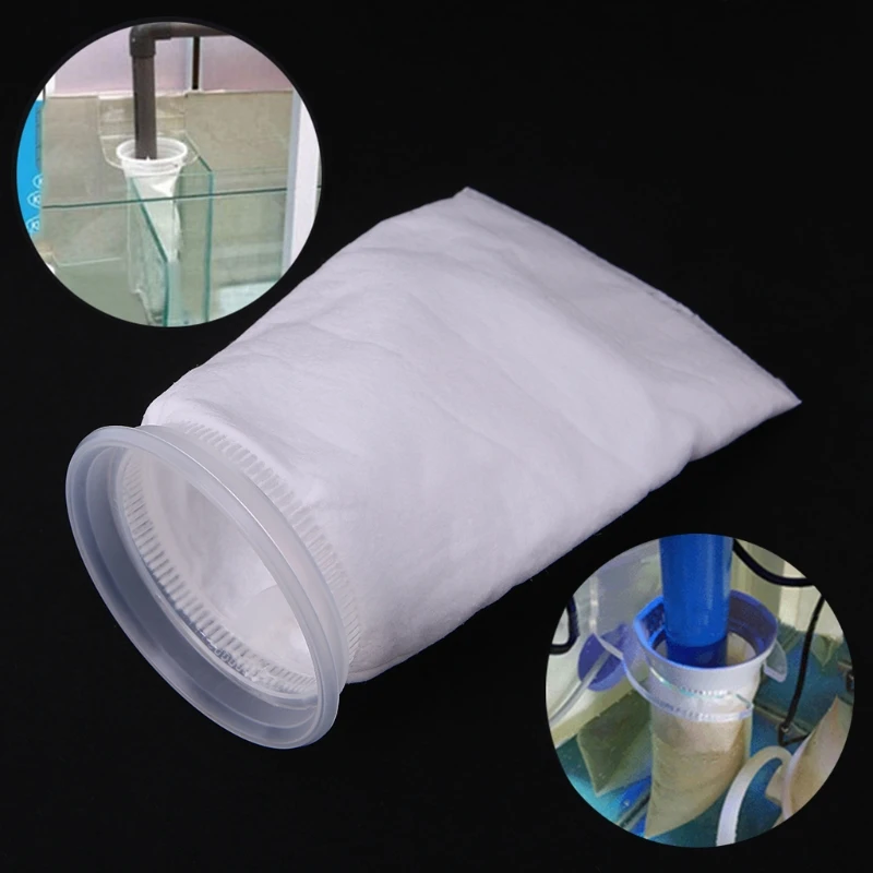 

OOTDTY 1Pc 150/200 White Micron Aquarium Fish Tank Filter Sump Felt Sock Mesh Net Bag Mesh Net Filtration DropShipping