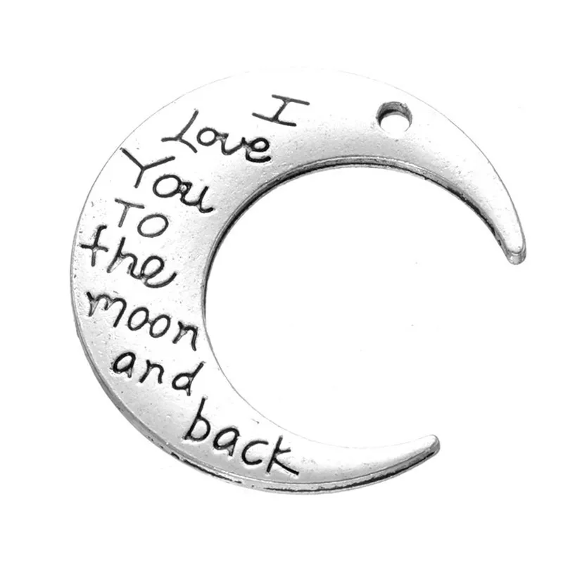 Фото Moon Charms античное серебро I Love You To The And Back Charm подвеска 30*9 3 мм 200 шт CHF012 | Украшения и