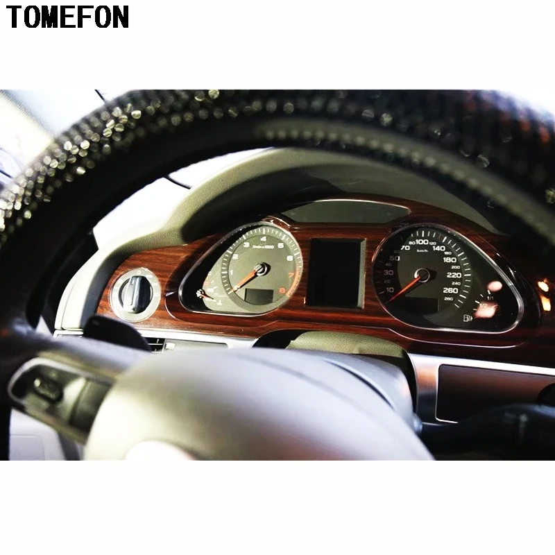TOMEFON для Audi A6L A6 L 2005 2011 LHD ABS пластик углеродное волокно краска дерева Передняя