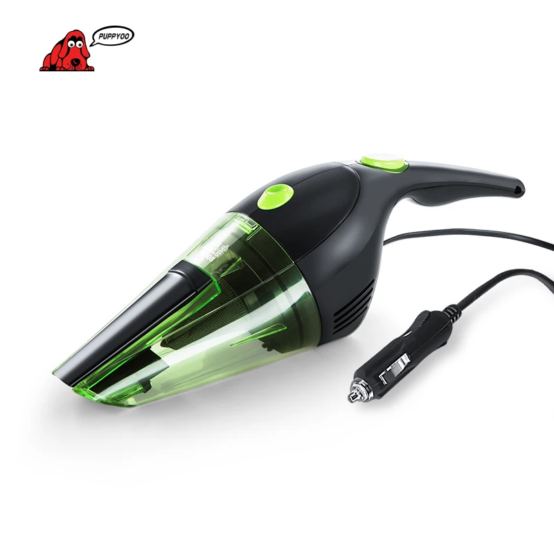 PUPPYOO Powerful Portable Connect wih Car Mini Handheld Vacuum Cleaner Light Dust Collector DC 12V 120W Green Catcher D-708