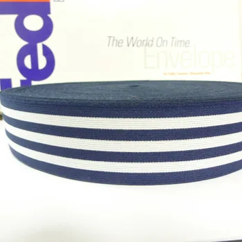 

27 Yards 40mm Navy and White Stripes Underwear Nylon Elastic Tape