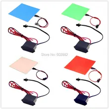 Светодиодная панель 10x10 см EL подсветка, EL панель+(7 цветов)+ 12 В инвертор смешанный заказ