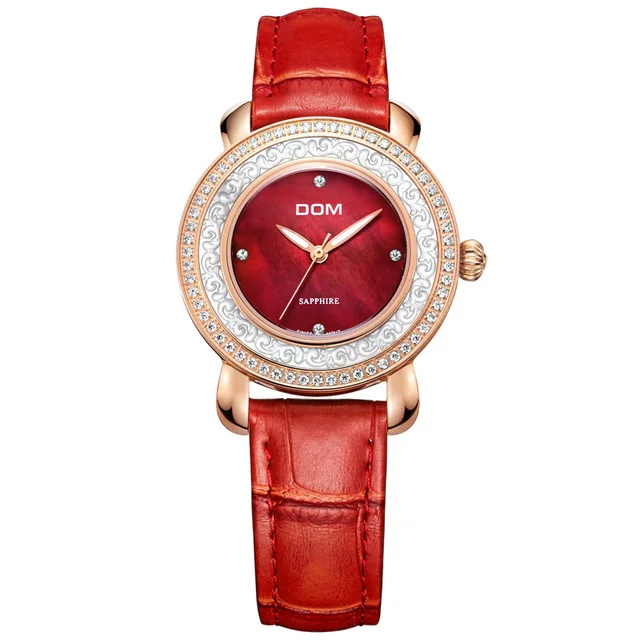 

Women's watches Luxury Brand Casual Leather Quartz Watch Golden Clock Sapphire Crystal Waterproof Gifts Relogio Faminino