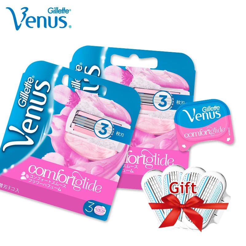 

Gillette Venus Women Razor Blade with Spa Soap 3 Layer Sharp Shave Blade Lady Body Curve Replacement Blade Heads Gifts for Women