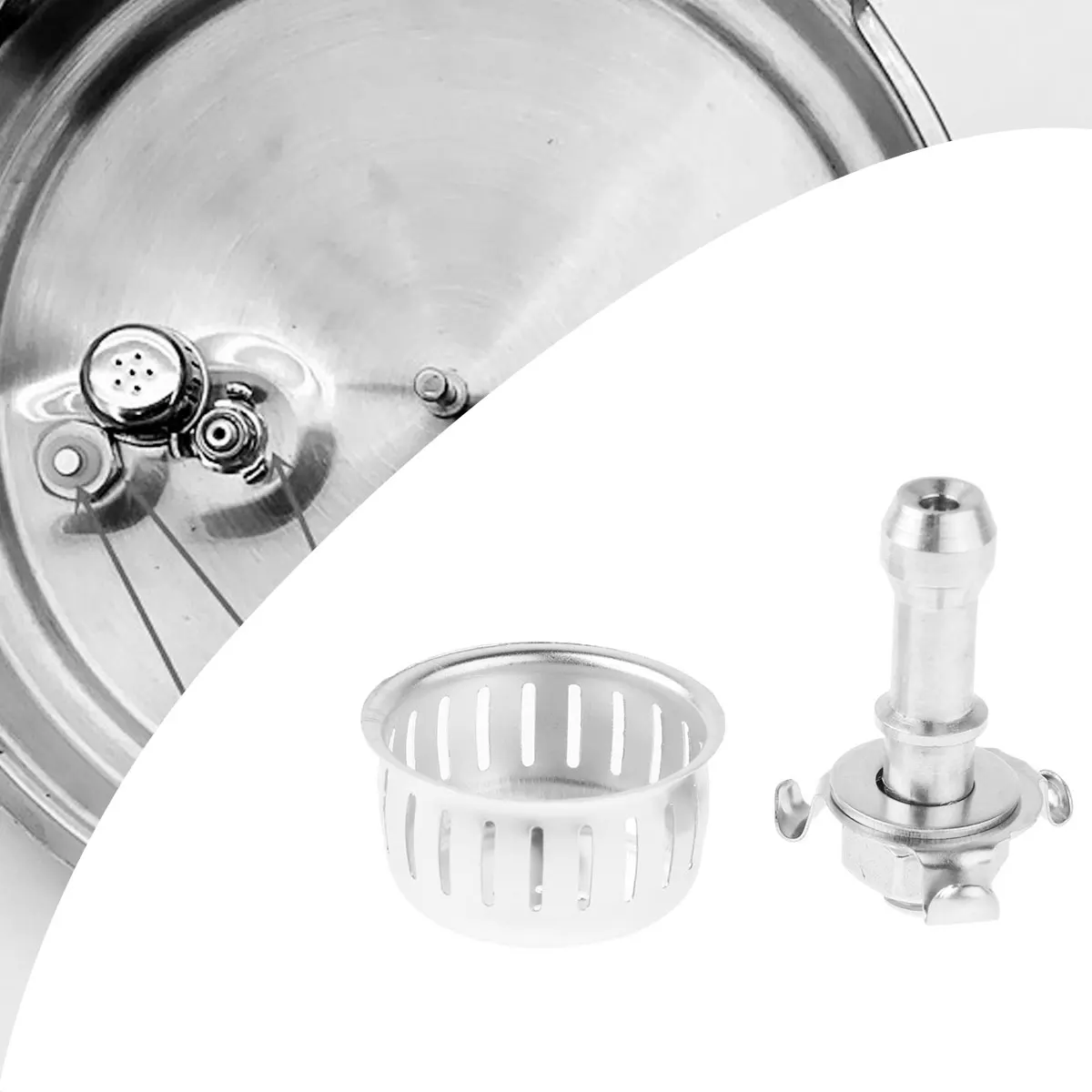 

2 Sets Universal Pressure Cooker Cap Relief Valve Weight Pressure Control Safe Regulator with Anti Blocking Cover and Gasket