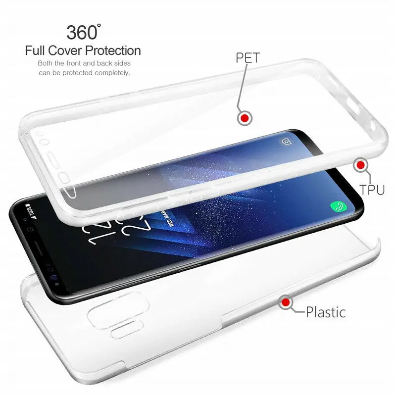 Для Samsung S10 S9 S8 + S7 S6 Note 10 Plus 9 8 тонкий 360 полноразмерный Чехол Мягкий ТПУ силиконовый