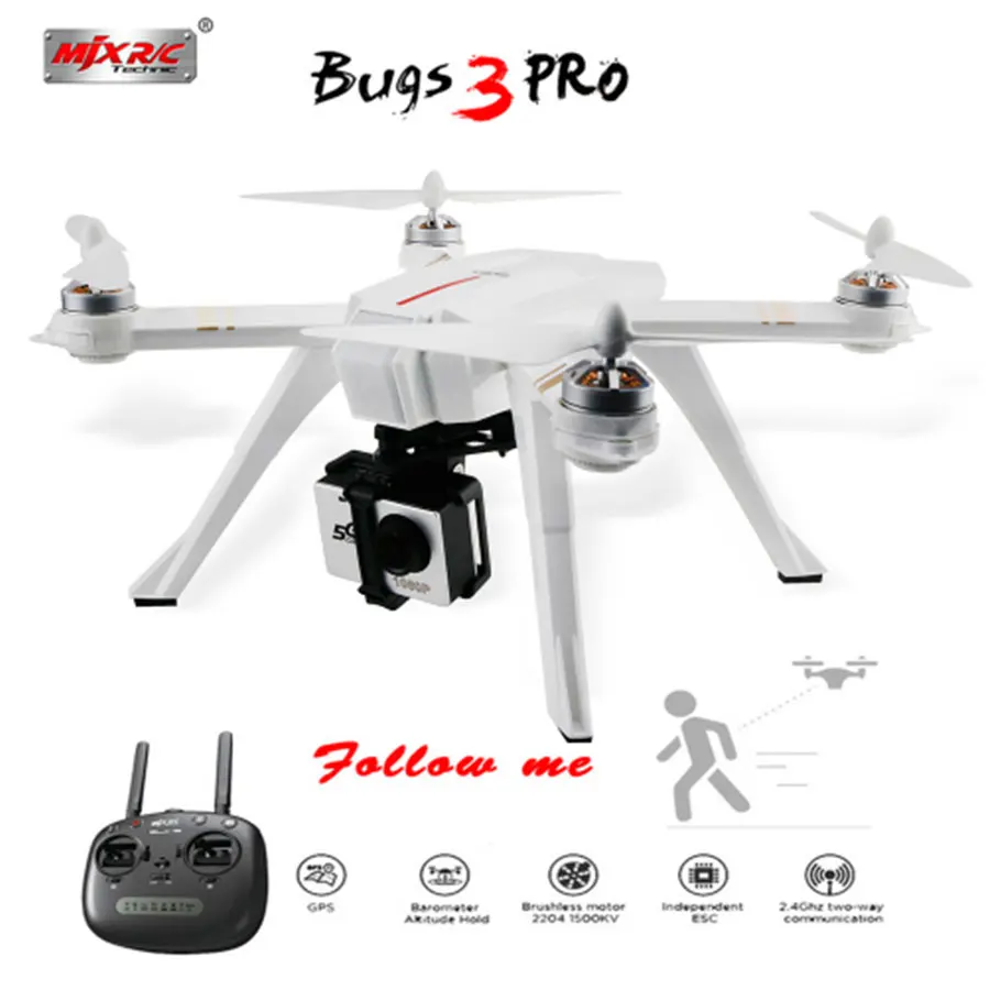 

MJX GPS Drone Bugs 3Pro Brushless 2.4G 4CH Quadcopters Follow Me Function Helicopter With HD FPV WiFi Camera B3 Pro RC Toys