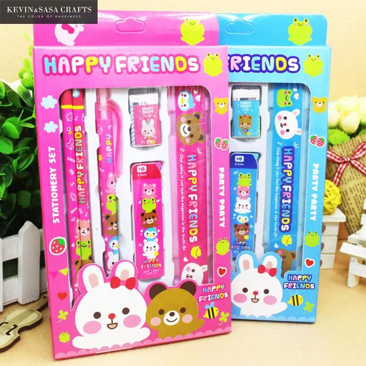 

6In1 Stationery Gift Set Stationery Tools Pen Ruler Gift Set Bts Kids Gift Set Luxury Office Accessories Stationery Bts Gift Set