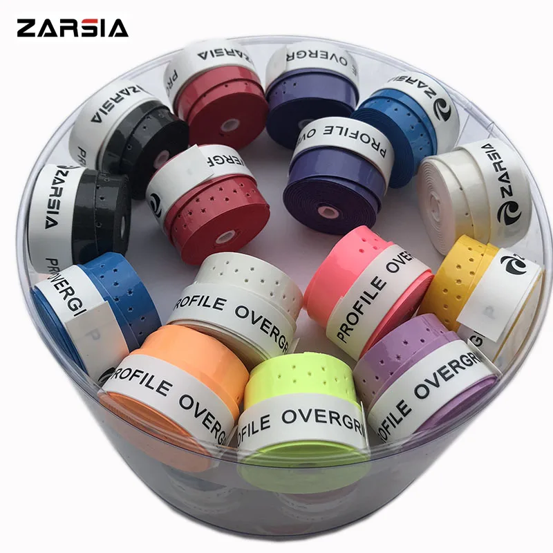 120pcs-zarsia-tennis-racket-grip-anti-skid-sweat-perforated-badminton-grips-racquet-viscous-overgrip-film-sweatband