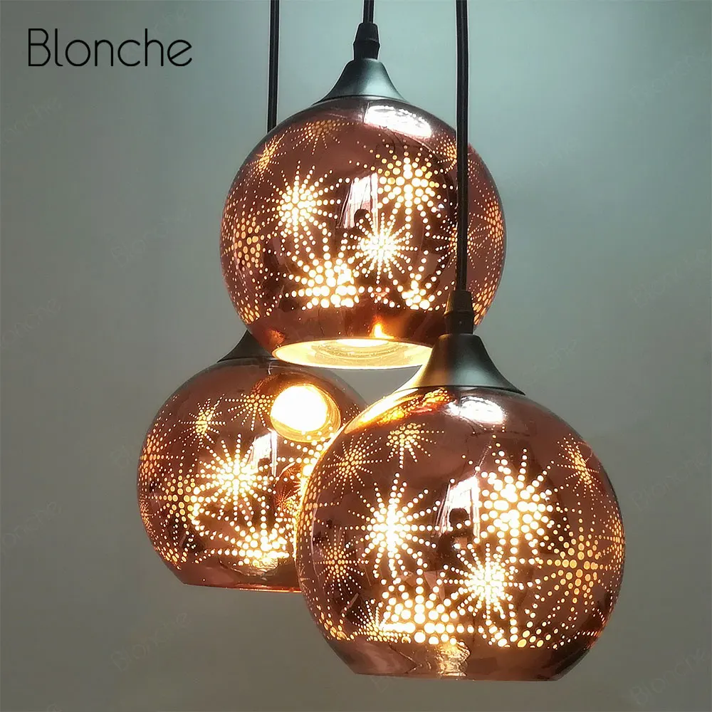 

Modern 3D Stained Glass Pendant Lights for Dining Room Nordic Hanging Light Fixtures Loft Decor Cafe Bar Kitchen Bedroom Lamp