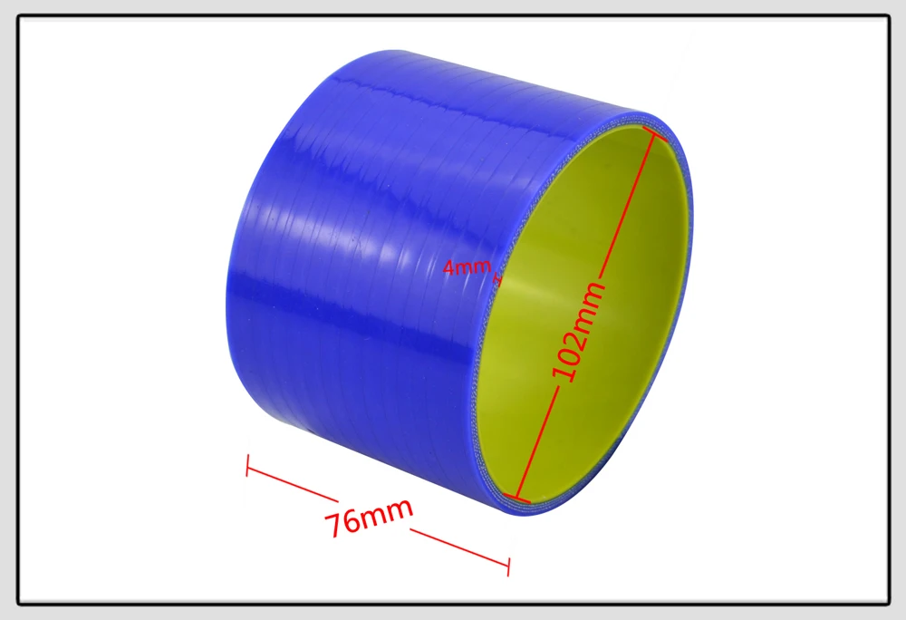 VR-синий и желтый " 102 мм Прямой силиконовый промежуточное турбо охлаждение Впускной трубопроводная муфта шланг VR-SH0040-QY