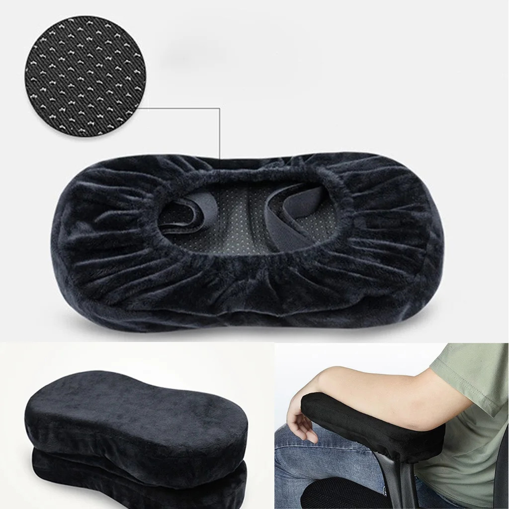 

1 Pair Washable Wheelchair Armrest Replacement Cushion Pad Covers Universal Fit for Home and Office Chair For Elbow Relief