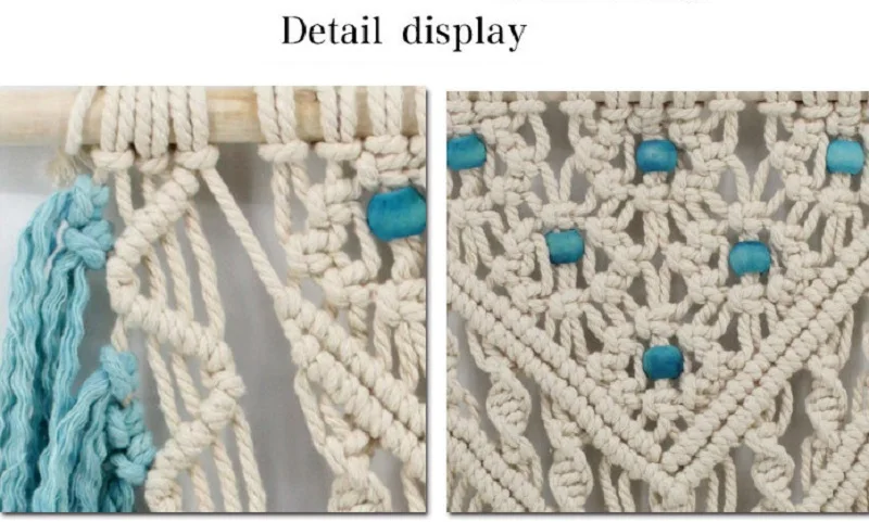 Синий розовый богемный макраме настенный арт ручной работы хлопок настенный гобелен скандинавский гобелен с кисточками домашнее свадебное украшение