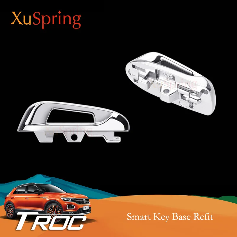 

Car Key Base Refit Garnish Decoration Cover Trim Sticker For VW T-Roc Troc 2018 2019 Car Styling Accessories