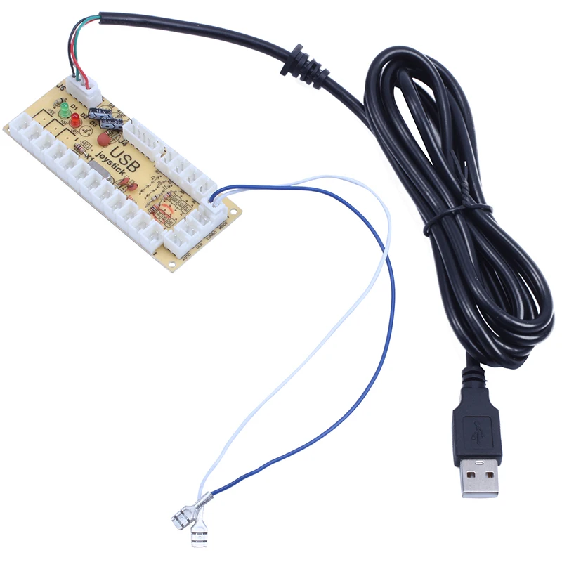 2X Zero Delay Arcade USB энкодер ПК для джойстика 2PIN и 4 8 мм кнопки|Запасные части| |