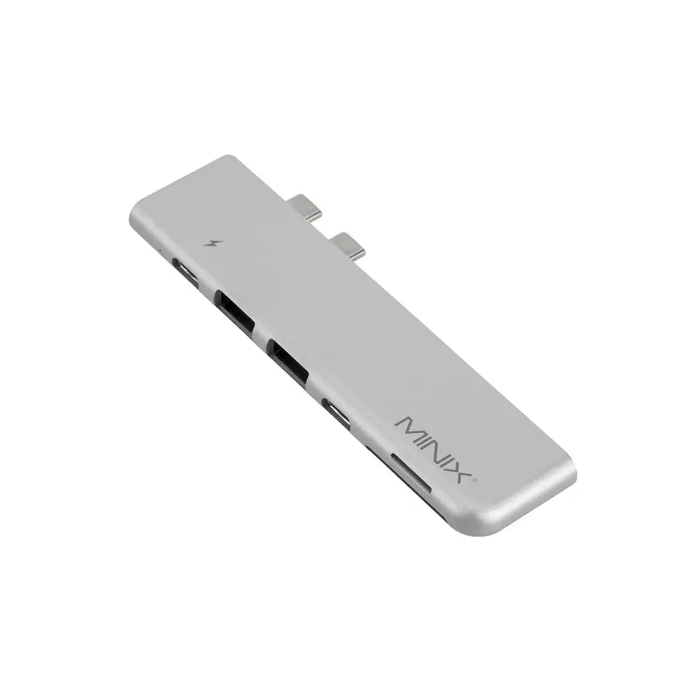 MINIX NEO C-D USB-C зарядки Thunderbolt 3 до 5 к 60 Гц или два 4 к 60 Гц многопортовый адаптер HDMI выход для Apple MacBook Pro - Цвет: Серебристый