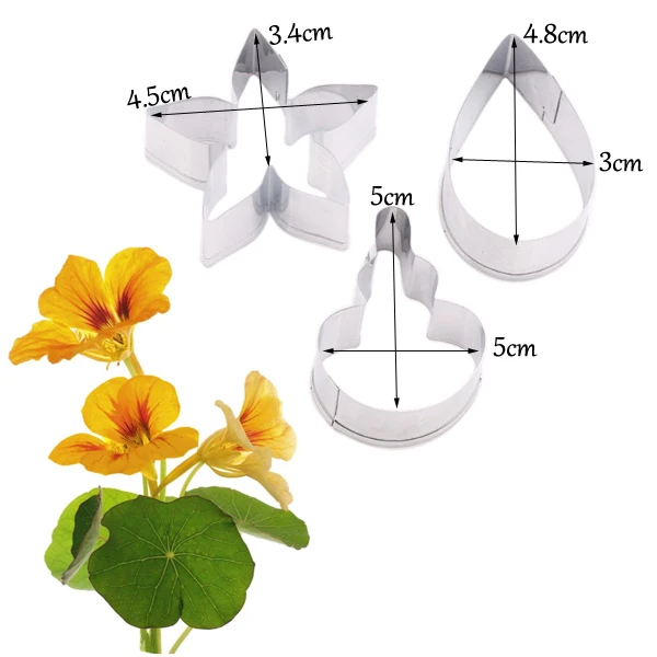 Nasturtium Flower Veiner & Cutter Fondant Силиконовая Форма Sugarcraft текстурированная форма для торта