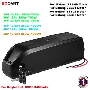 

52V 48V 36V 17Ah rechargeable battery 14Ah 20Ah electric bike battery for Bafang BBSHD BBS02 BBS03 350W 500W 750W 1000W motor