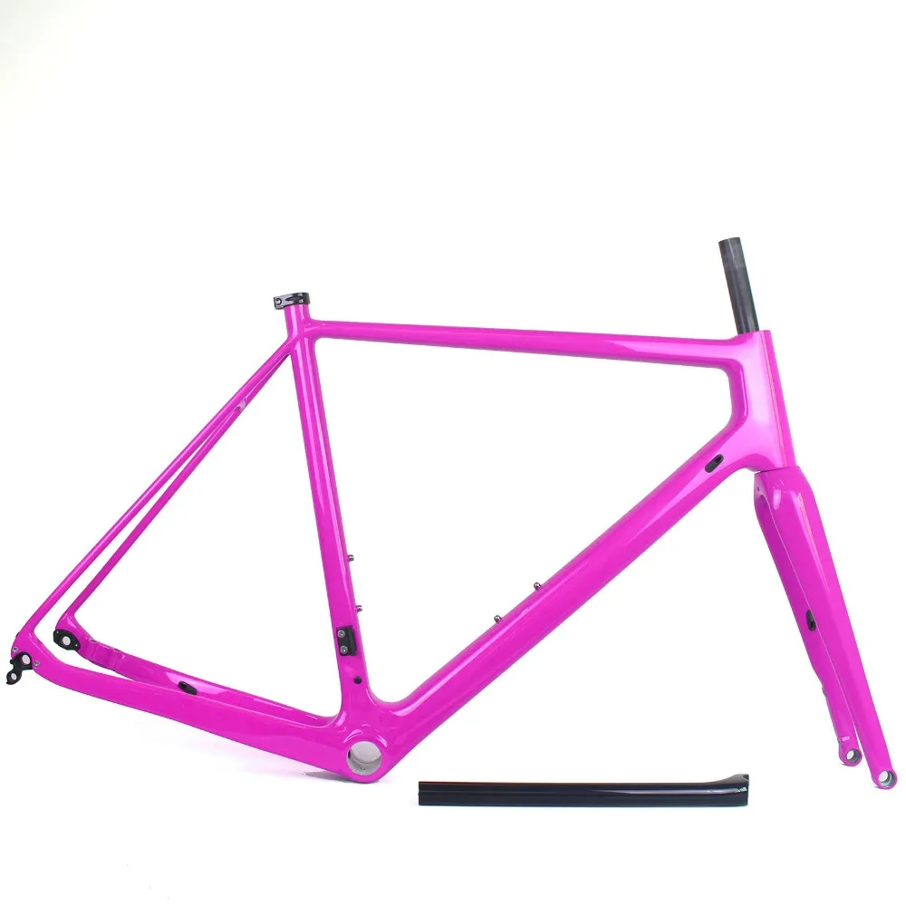 Top Chameleon customs painting carbon fiber gravel bike frame new flat mount disc brakes carbon cyclocross disc brake 700*38c tyres 10