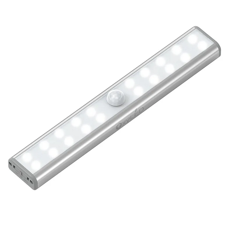 

New USB Rechargeable LED Motion Sensor Night Light for Closet 20 LED Cabinet Night Lighting Wireless Motion Activated Lamp 2018