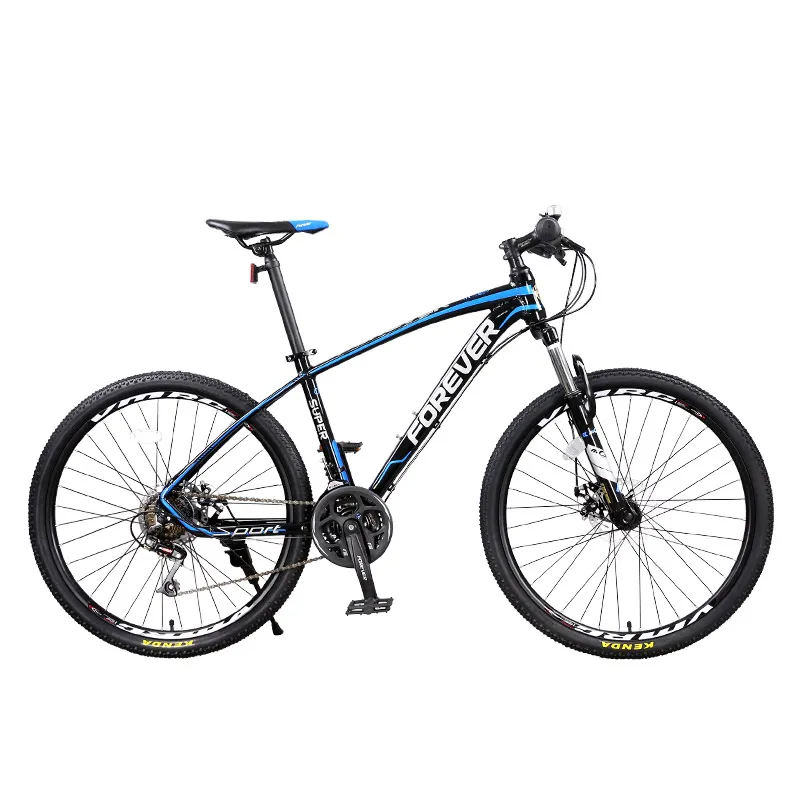 Горный велосипед для взрослых Гоночная машина с мужской городской скоростью изменения 24 скорости небольшой вес и высокое качество - Цвет: Black Blue
