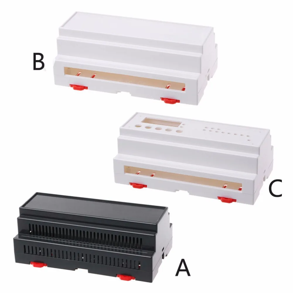 

158x88x59mm ABS Plastic Box Enclosure Electronics Industrial Rail Project Case 3 Style