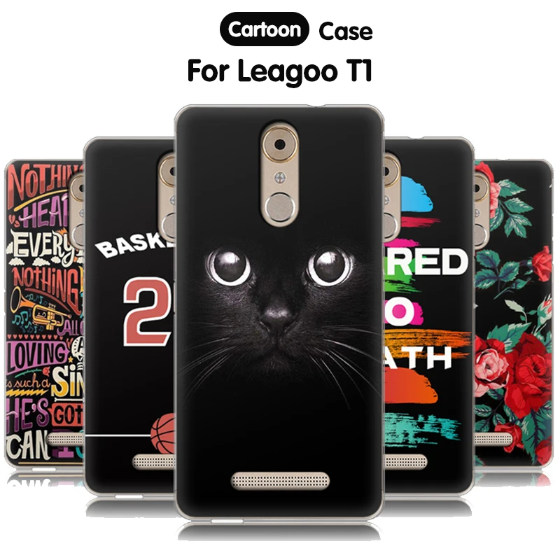 

JURCHEN Phone Case For Leagoo T1 T 1 Cases 5.0" Luxury 3D Cartoon Print Soft Tpu Silicone Back Cover For Leagoo T1 Case Cover