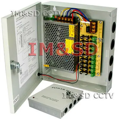  CCTV SECURITY CAMERA POWER Supply Distribution Box 12V DC 9ch 10 Amps  
