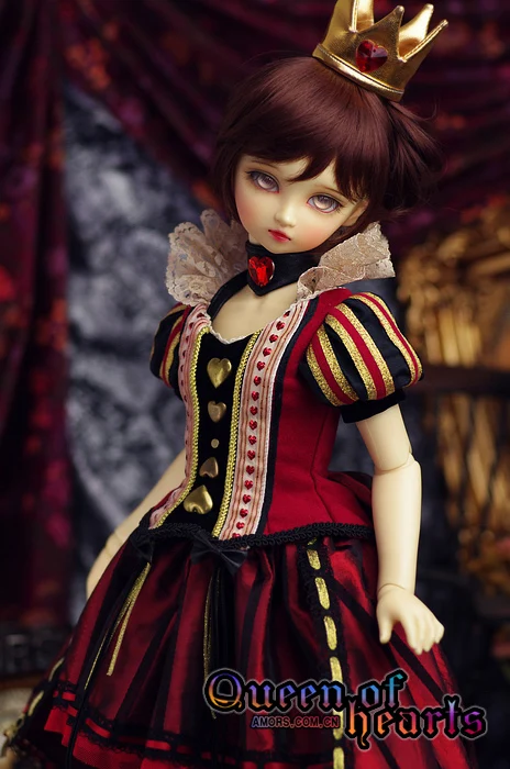 

Estartek 1/3 Full Hand Made Customized US Anime Cosplay Alice In Wonderland Red Queen Set for BJD SD MSD YOSD Dolls Figure DIY