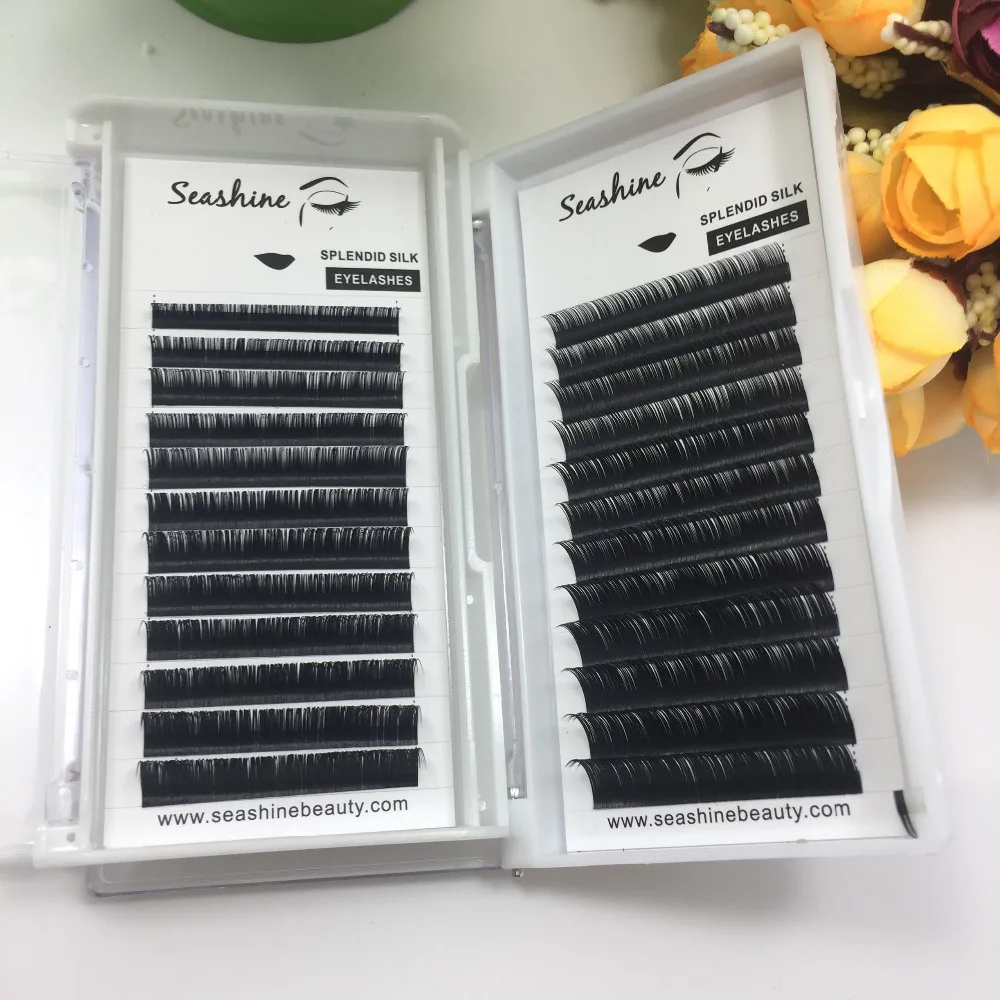 

10 trays individual eyelash extensions C D curl 0.15mm volume lash false fake lash extensions large in stock
