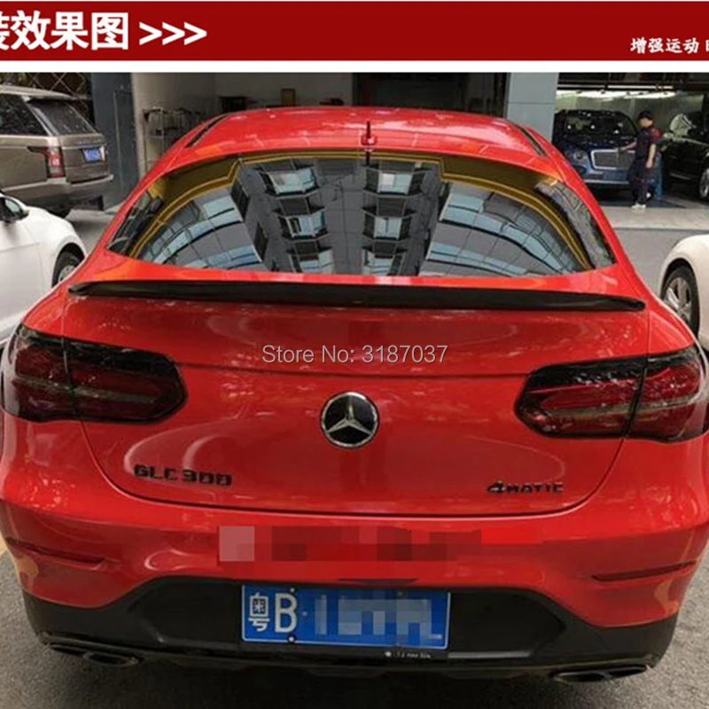 Для Benz GLC Coupe GLC300 GLC200 углеродного волокна задний загрузки спойлер на крыло крышу