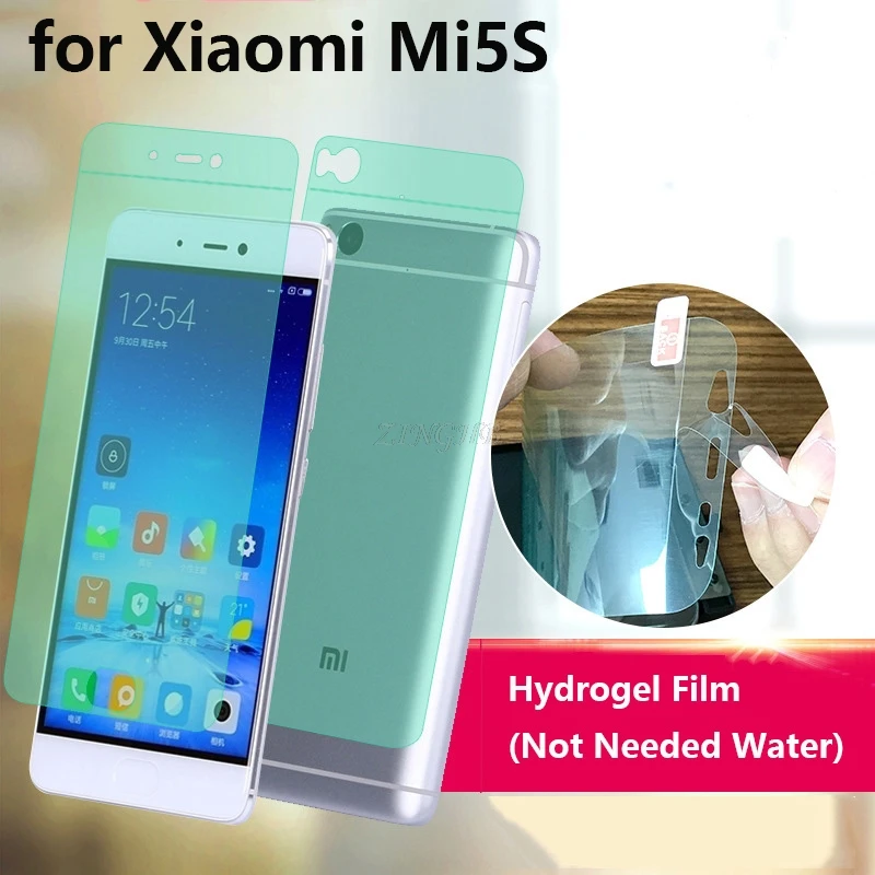 

2 Pcs/Lot Front & Back Auto Fixed Scratch Proof Anti Finger Hydrogel Screen Protector for Xiaomi Mi5S Mi 5S 5.15 Full Cover Film