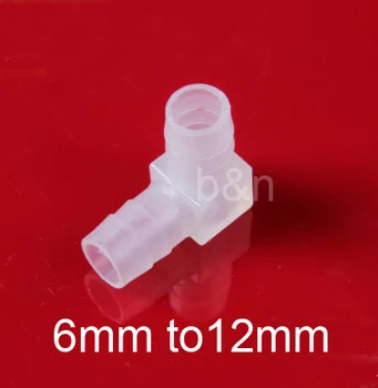 

6mm to 12mm dia. Plastic Barbed Elbow fitting Equal Elbow reducing connector, L hose tube adapter 90 degree angle barb joint
