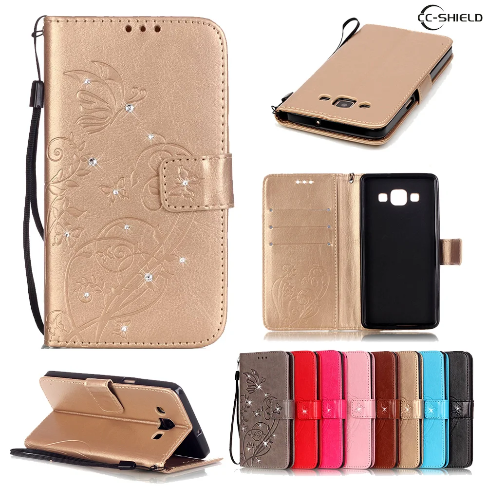 

Case for Samsung Galaxy A5 A 5 2015 500 A500 A500F A500FU A500H SM-A500 SM-A500F SM-A500FU SM-A500H Leather Diamond Phone Case