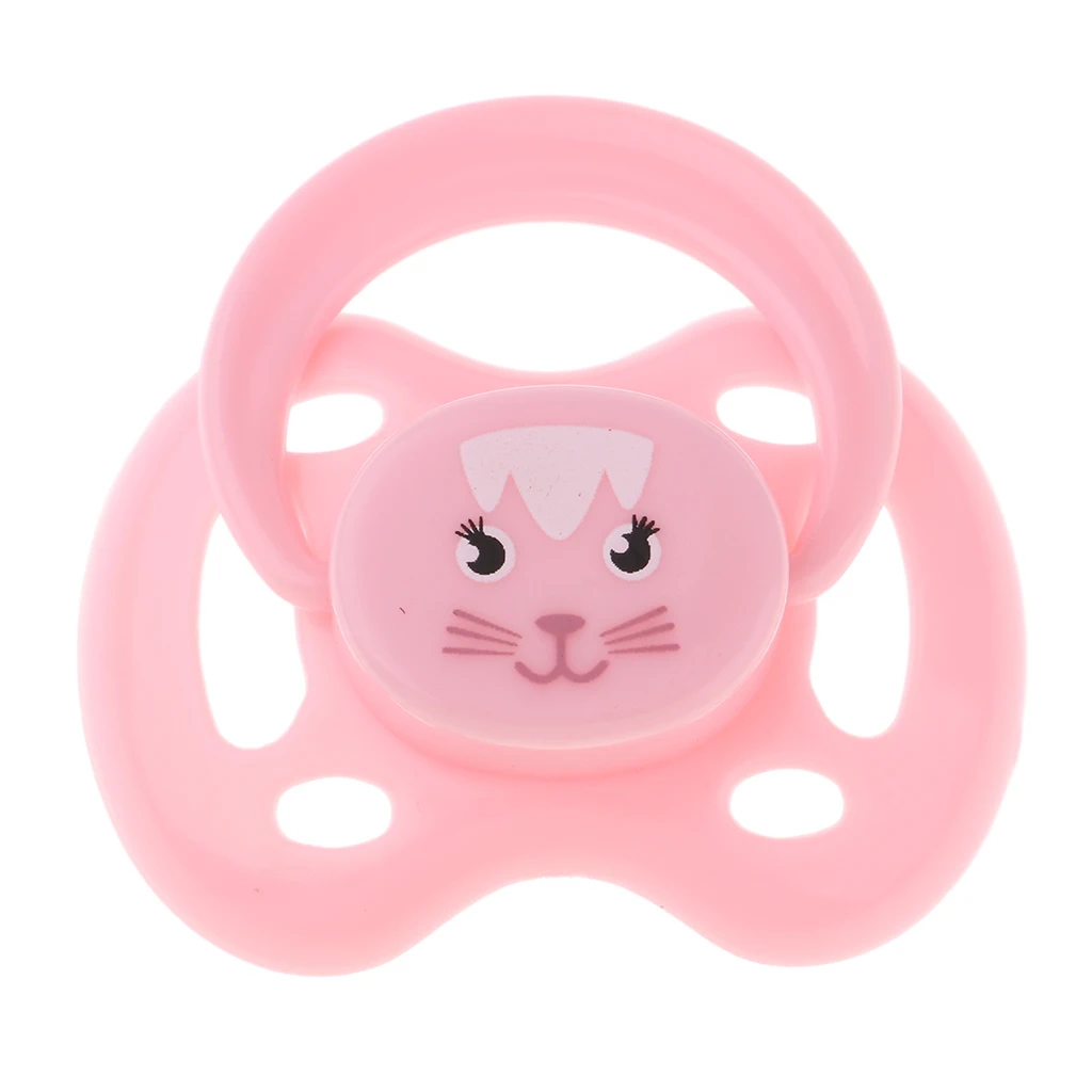 High Quality Cute ABS plastic Dummy Magnetic Pacifier for Reborn Newborn Baby Doll Supplies Pink  not suitable for children