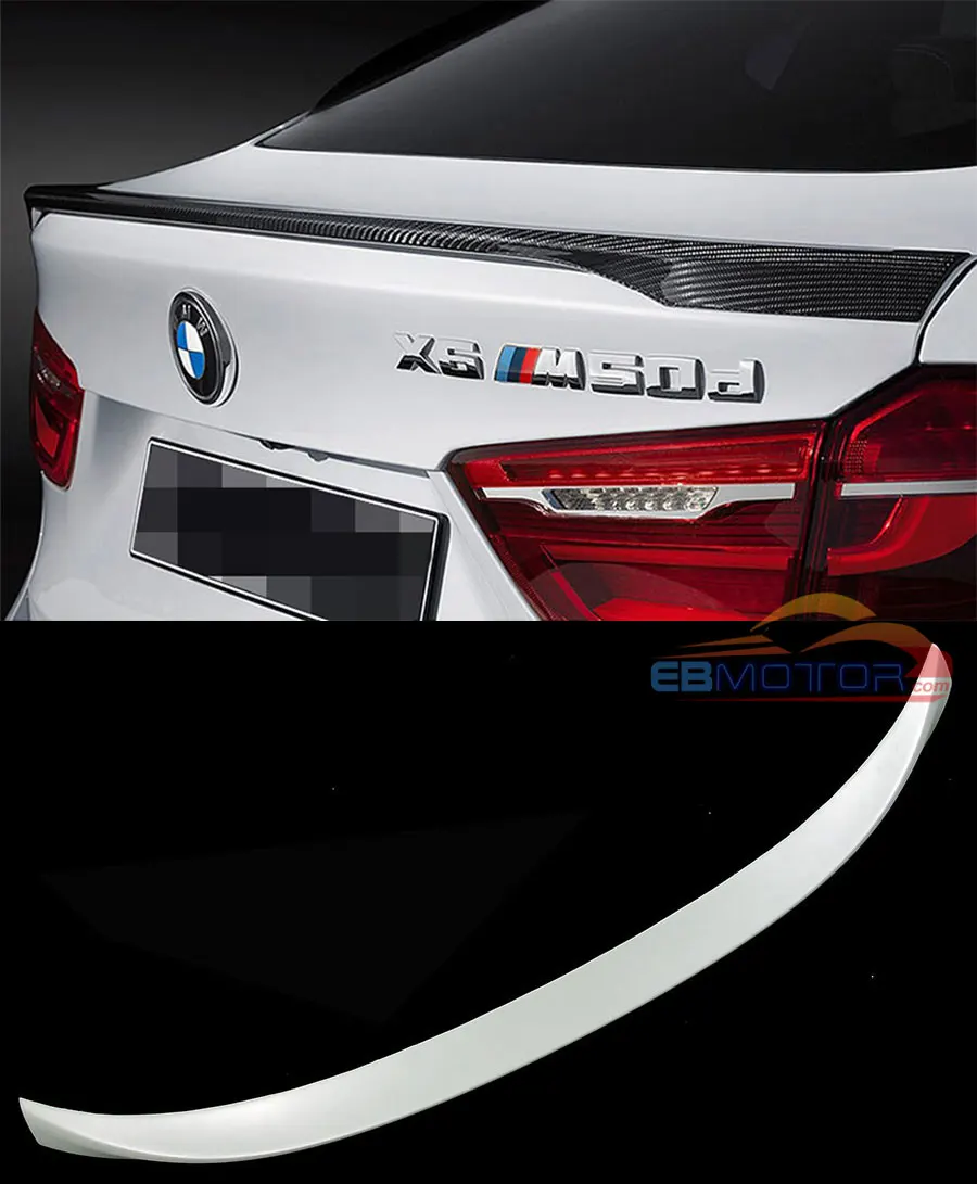 Неокрашенный стиль задний багажник загрузки спойлер для BMW X6 F16 2015UP B264F