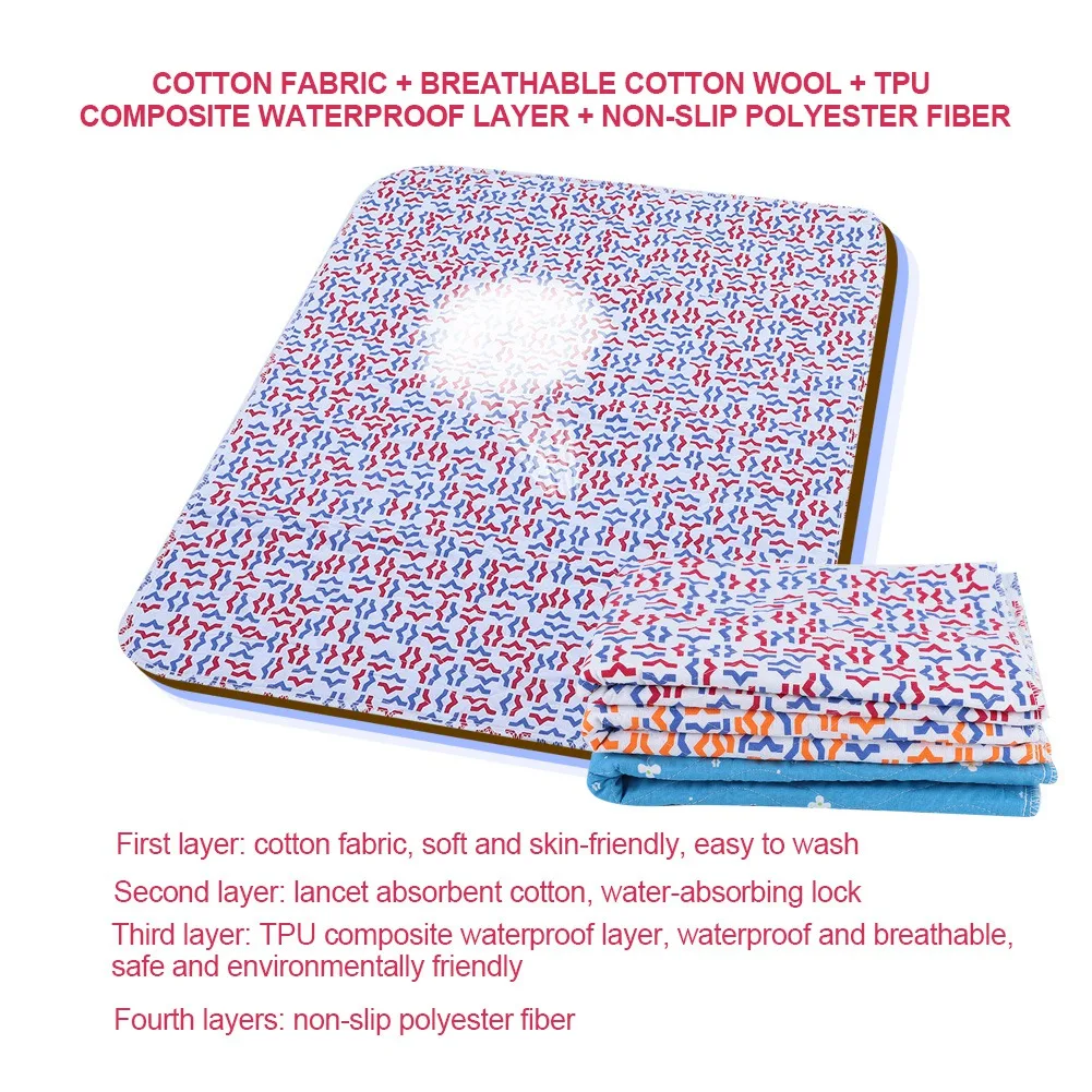 Washable Pads Cloth For Elder Children Reusable Incontinence Underpads Absorbent Cotton Bed Pads Washable Towel Pads Tools 5
