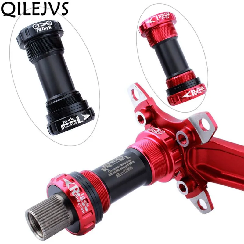 

1 Set Bicycle Central Axis Mountain Road Bike Folding Bikes Screw-in Type 68-73mm Five-way Width Medium Shafts