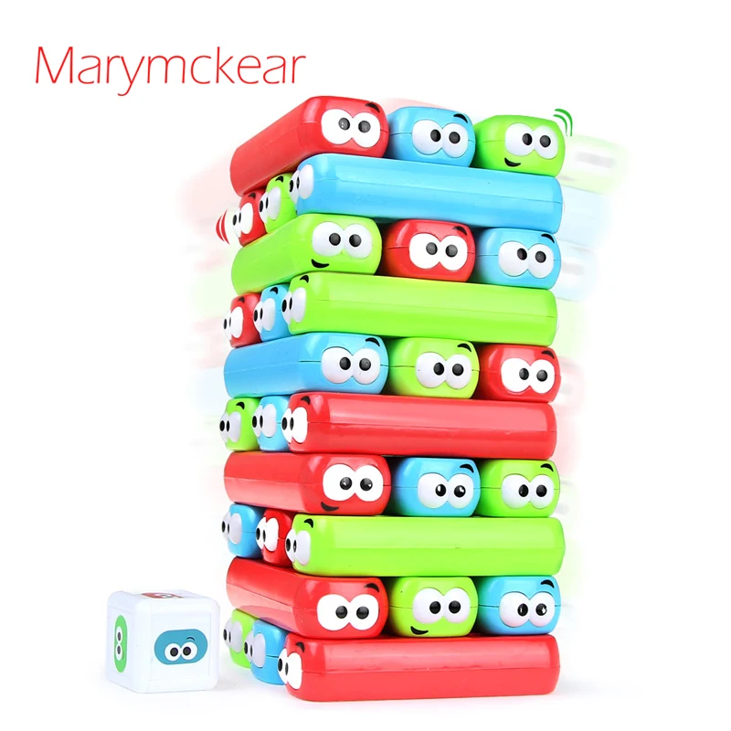 Cartoon Plastic Tower Jenga Game Stacker Building Blocks Stacking Toy