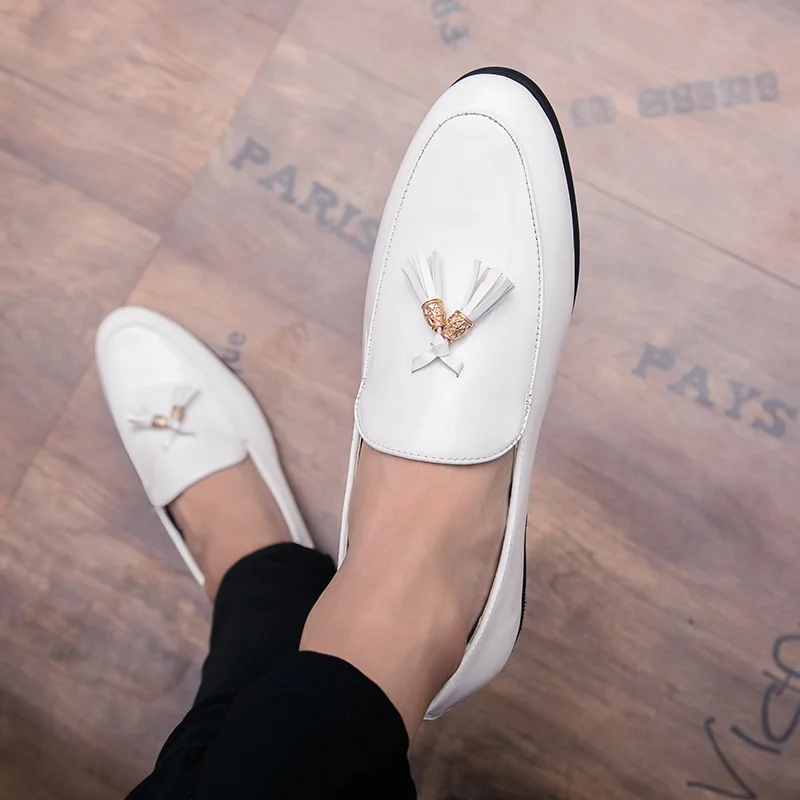 tassel patent leather shoes men luxury brand buisness flats glossy dress male footwear work office designer oxford shoes for men (13)
