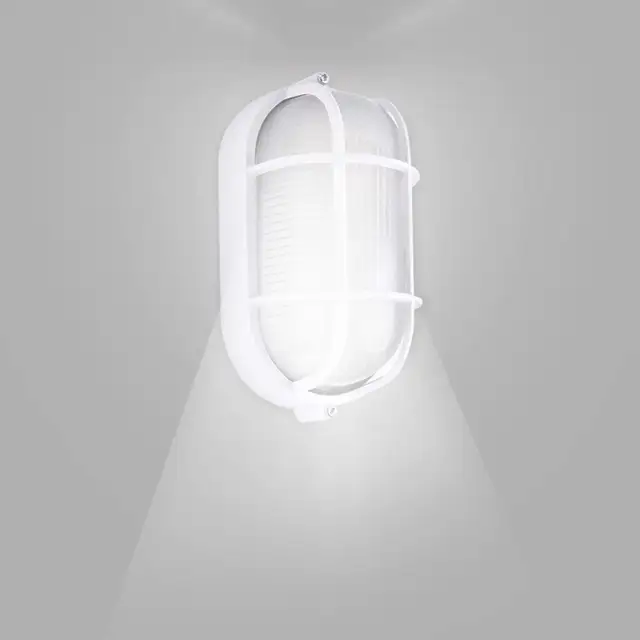 New Premium Safety Grid Bulkhead Wall Ceiling Trans Globe Light