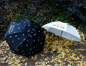 

20pcs Small pure and fresh and 3 folding umbrella Cute cartoon sun umbrella Students sunshade umbrella wholesale SN1619