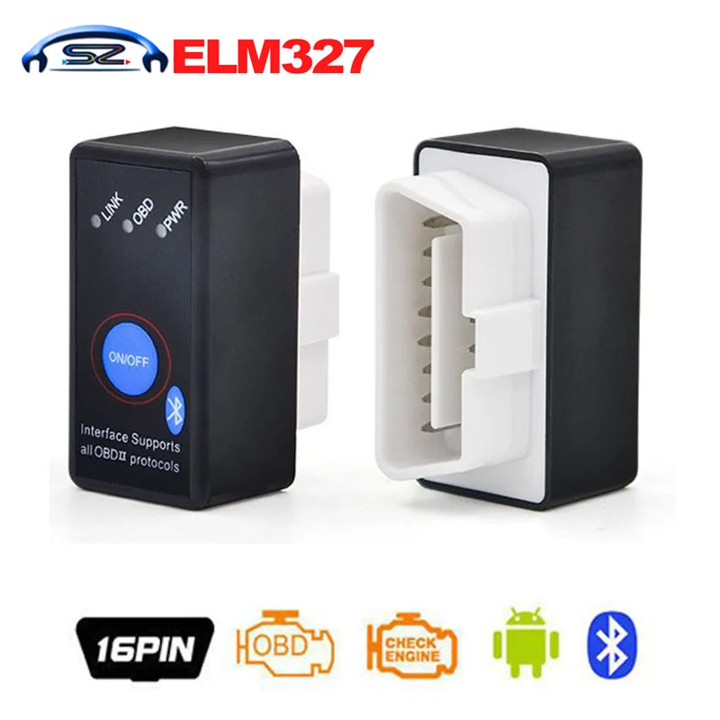 + Качество Мини ELM327 Bluetooth с выключателем ELM 327 OBD2 OBDII диагностический инструмент