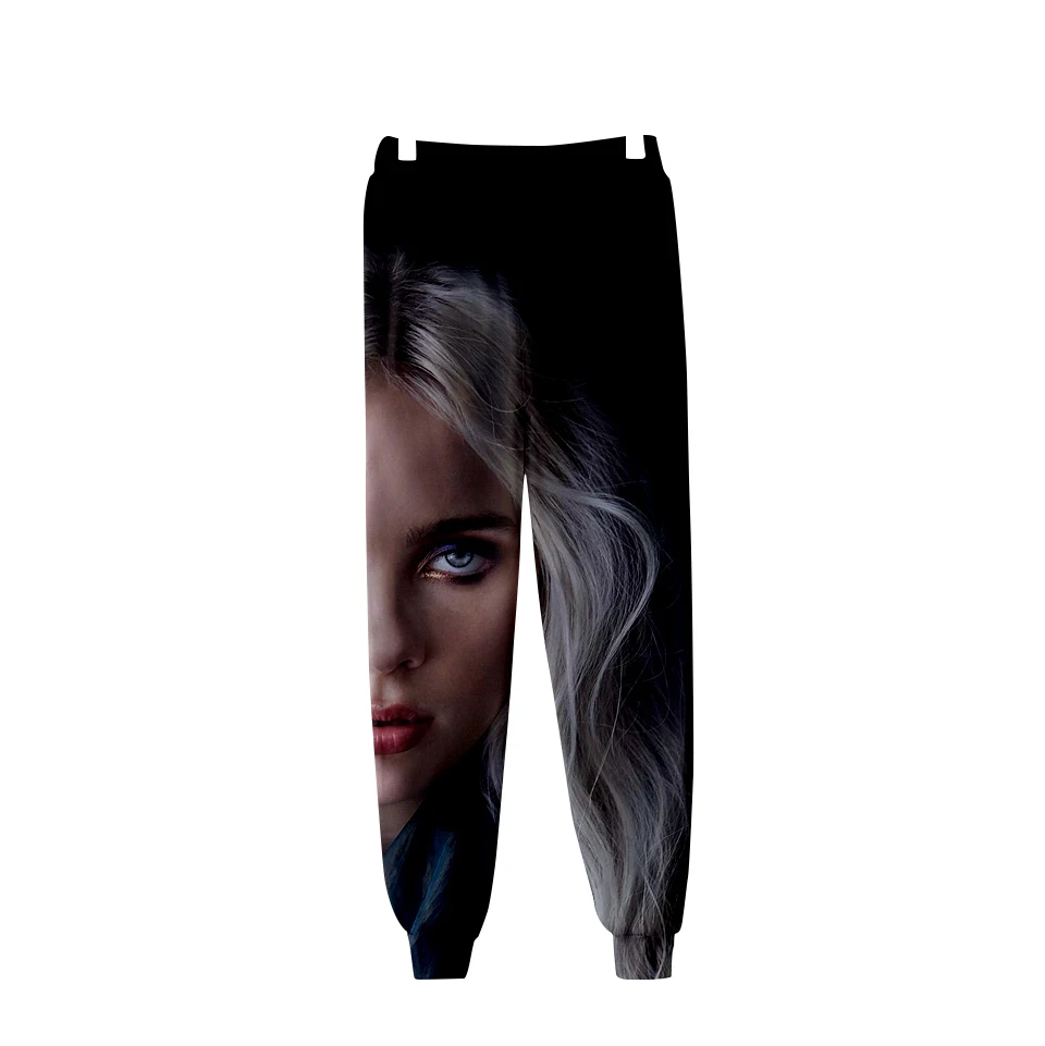 3D Billie Eilish спортивные штаны с принтом модные повседневные штаны для бега теплые/мужские брюки тонкие Kpop мужские и женские брюки размера плюс