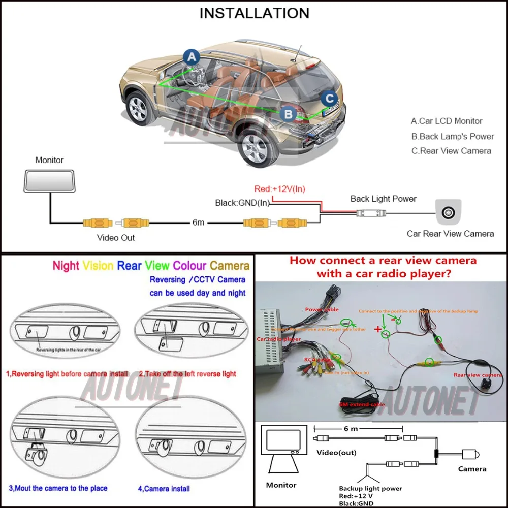 AUTONET для Toyota Land Cruiser LC 100 120 200 Prado, беспроводная автомобильная камера заднего вида, автомобильная резервная камера заднего вида