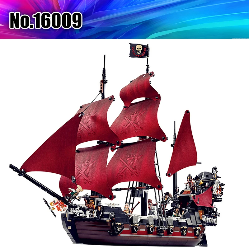 

1151pcs The Queen Anne's revenge Pirates of the Caribbean diy Building Blocks Compatible With Legoings 4195 Toys For Kid